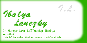 ibolya lanczky business card